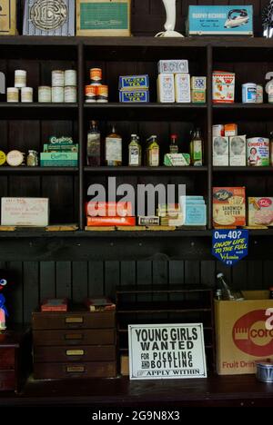 1950er `s Museum, Denbigh, Nordwales, Stockfoto